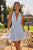La Divine T737 pleated chiffon halter homecoming mini dress - image 3
