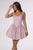 La Divine T738 Shimmer Fit-and-Flare Corset Mini Dress