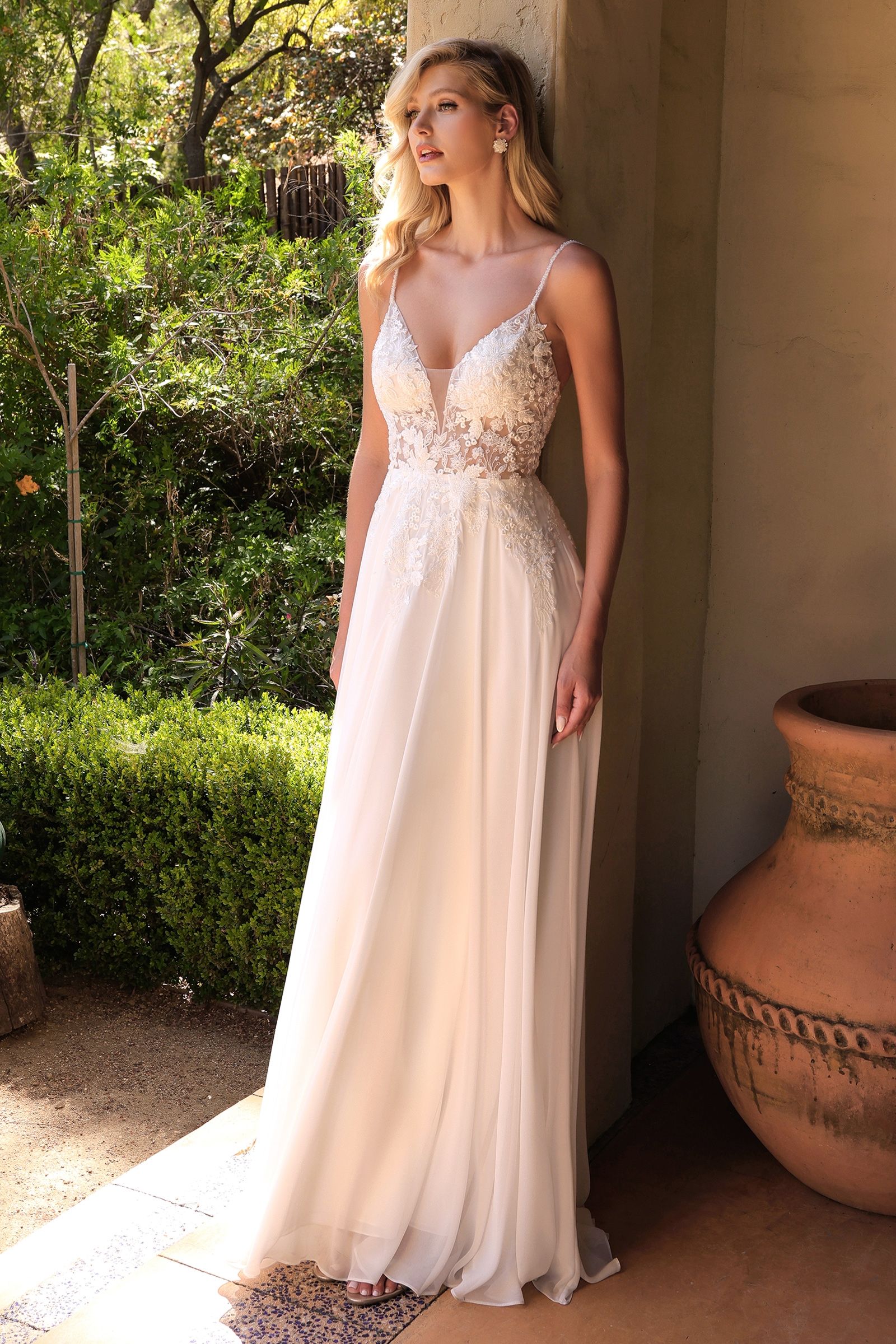 A-line Chiffon Floral Appliques and Beaded Wedding Dress Cinderella Di Sparkly Gowns A-line Chiffon Floral Appliques and Beaded Wedding Dress Cinderella Di Sparkly Gowns