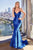 Glitter Satin Mermaid Gown Y036