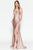 Criss-Cross Satin Fitted  Evening Dress AC391MA