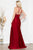 Criss-Cross Satin Fitted Dusty-Rose Evening Dress AC391MA