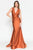 Fitted Satin Sleeveless  Open Back Dusty Mint Evening Gown AC370