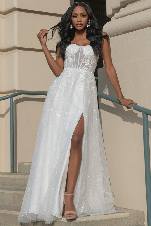 Corset Top Sparkle Wedding Dress 5027 – Sparkly Gowns