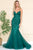 3D Flowers Appliques Mermaid Evening Dress SU066