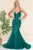 3D Flowers Appliques Mermaid Evening Dress SU066