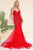 3D Flowers Appliques Mermaid Evening Dress SU066