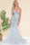 3D Flowers Appliques Mermaid Evening Dress SU066