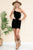 Asymmetrical Neckline Velvet Short Gown 6117S