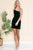 Asymmetrical Neckline Velvet Short Gown 6117S