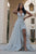 Illusion V-Neckline Glitter Long Gown BZ017