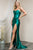 Sleeveless Cowl Neckline Long Satin Prom Gown 20115