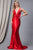 Sleeveless Open Back with Cross Spaghetti Straps Prom Gown 5039