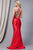 Sleeveless Open Back with Cross Spaghetti Straps Prom Gown 5039