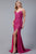 Fitted Side Slit Mermaid Floor Prom Dress Gown  BZ011