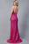 Fitted Side Slit Mermaid Floor Prom Dress Gown  BZ011