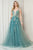Sleeveless Sequin Embellishment Long A-Line Gown TM1003