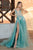 Sequin Embellishment Long A-Line Gown TM1003