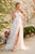 Vestido largo con apliques de encaje y hombros descubiertosVestido de novia de Nox Anabel E441