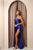 Cowl Neck Stretch Satin Fabric Evening Gown Nox E1042