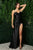 Cowl Neck Stretch Satin Fabric Evening Gown Nox E1042