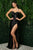 Cowl Neck Stretch Satin Fabric Evening Gown Nox E1042