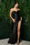 Cowl Neck Stretch Satin Fabric Evening Gown Nox E1042