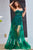 Jovani 02845 Strapless Corset Floral Dress