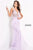 Feather and Stone Embellishment Prom Gown by Jovani 03023
