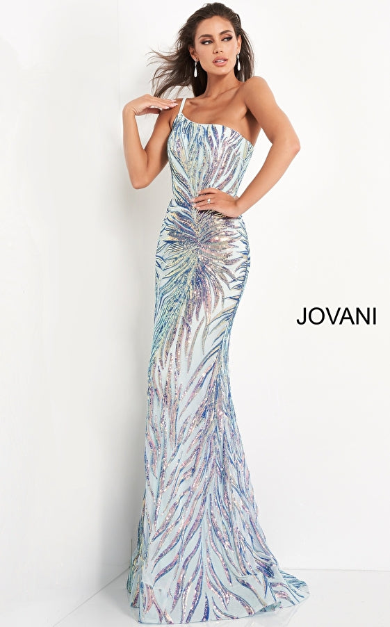 Jovani 05664A One Shoulder Sequin Prom Dress – Sparkly Gowns