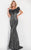 Feather Neckline Prom Gown By Jovani 06166