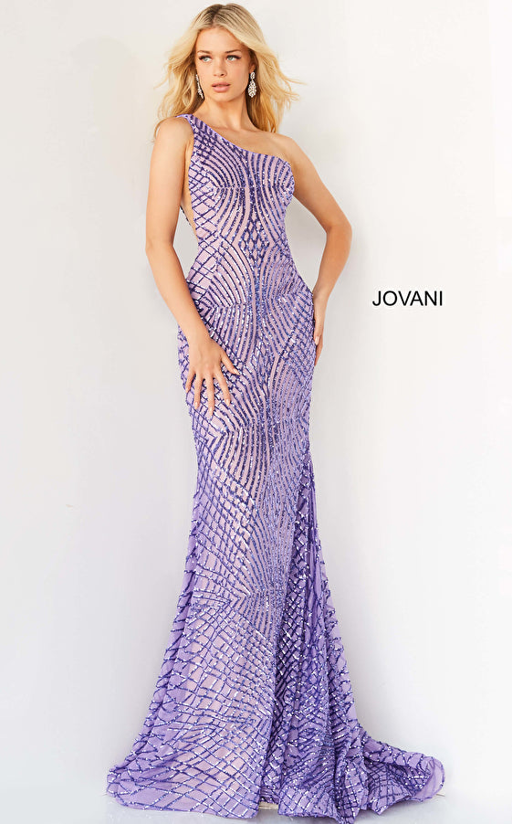 ON SALE SIZE 6 Asymmetrical Neckline Sequined Prom Gown By Jovani 0651 Sparkly Gowns ON SALE SIZE 6 Asymmetrical Neckline Sequined Prom Gown By Jovani 0651 Sparkly Gowns