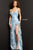 Plunging Sweetheart Neckline Feather Embellishment Prom Gown Jovani 07068