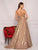 Metallic A-Line Long Gown 10447