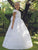 Organza or Swiss Organdy Short  Sleeves White Spanish Communion Gown 1215