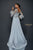 Terani 1921M0473 Feather Embellished Sleeves Long Gown