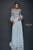 Terani 1921M0473 Feather Embellished Sleeves Long Gown