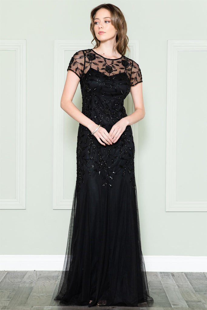 Embroidered Tulle Illusion Sweetheart Long Gown By Amelia Couture IN002
