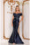Two Tone Mikado Evening Gown 2011M2159