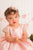 Satin Dress Beaded Short Sleeves Baby Dress