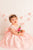 Satin Dress Beaded Short Sleeves Baby Dress