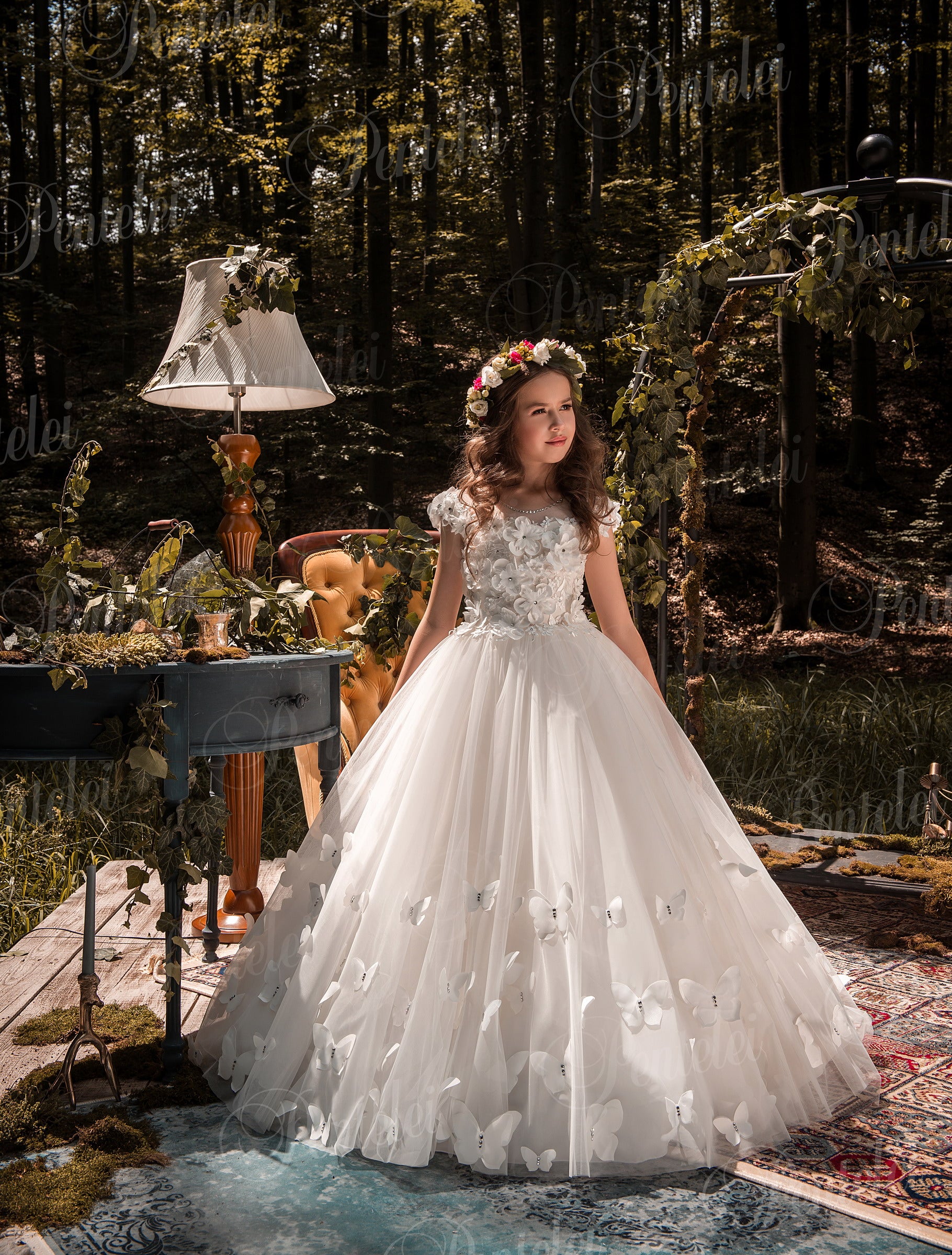 Beautiful Long Ball Gown Flower Girl Dress