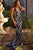Vestido de noche plateado con escote en V y lentejuelas de Jovani 22314