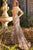 Sequin V-Neckline Silver Evening Gown By Jovani 22314