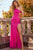 Asymmetrical Neckline Stone Embellishment Neon Prom Gown Jovani 23140