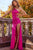 Asymmetrical Neckline Stone Embellishment Neon Prom Gown Jovani 23140