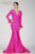 Long Sleeves Embellished Backless Evening Gown 231P0074