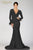 Long Sleeves Embellished Backless Evening Gown 231P0074