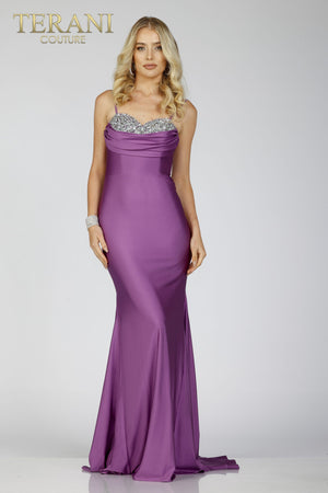 Sweetheart Neckline Spandex Satin Prom Gown 231P0186