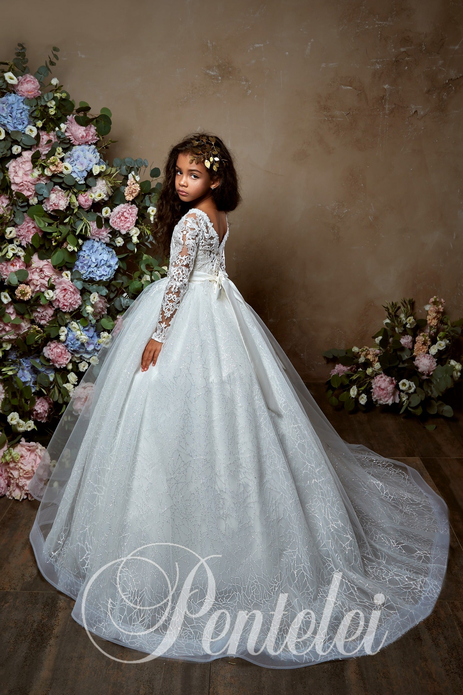 Beautiful Long Ball Gown Flower Girl Dress